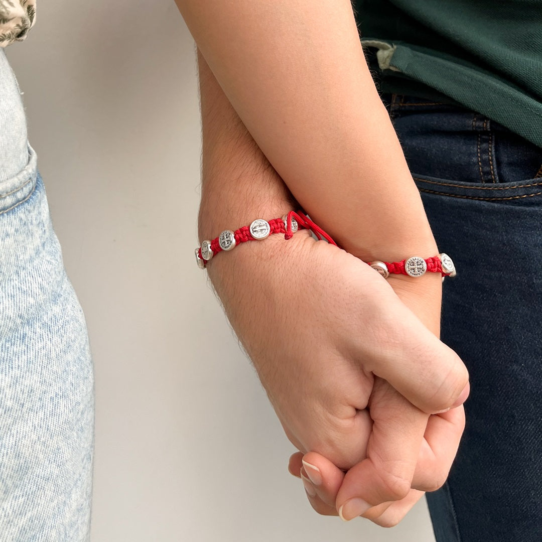 Pulsera Denario con Medalla de San Benito