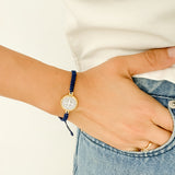 Pulsera Tejida con Medalla San Benito Bicolor