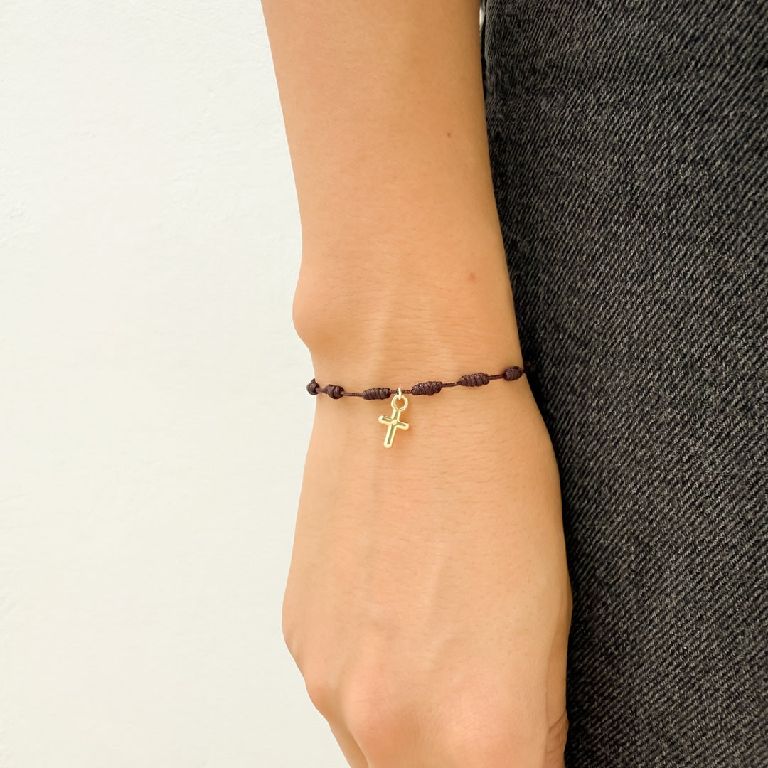 Pulsera Denario en Hilo Delgado