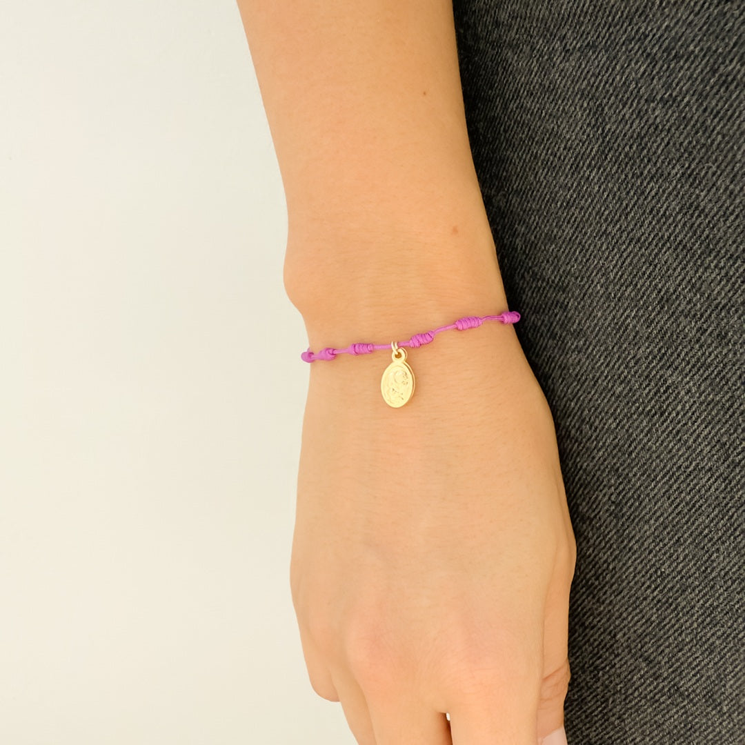 Pulsera Denario en Hilo Delgado