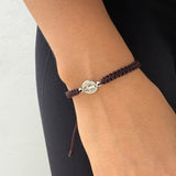 Pulsera Tejida con Medalla de San Benito Pequeña