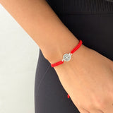 Pulsera Tejida con Medalla de San Benito Pequeña