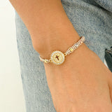 Pulsera Cruz Engastada