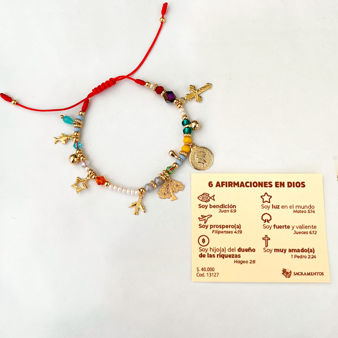 Pulsera 6 Afirmaciones de Vida en Dios