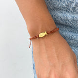 Pulsera Tejida con Símbolo del Pez