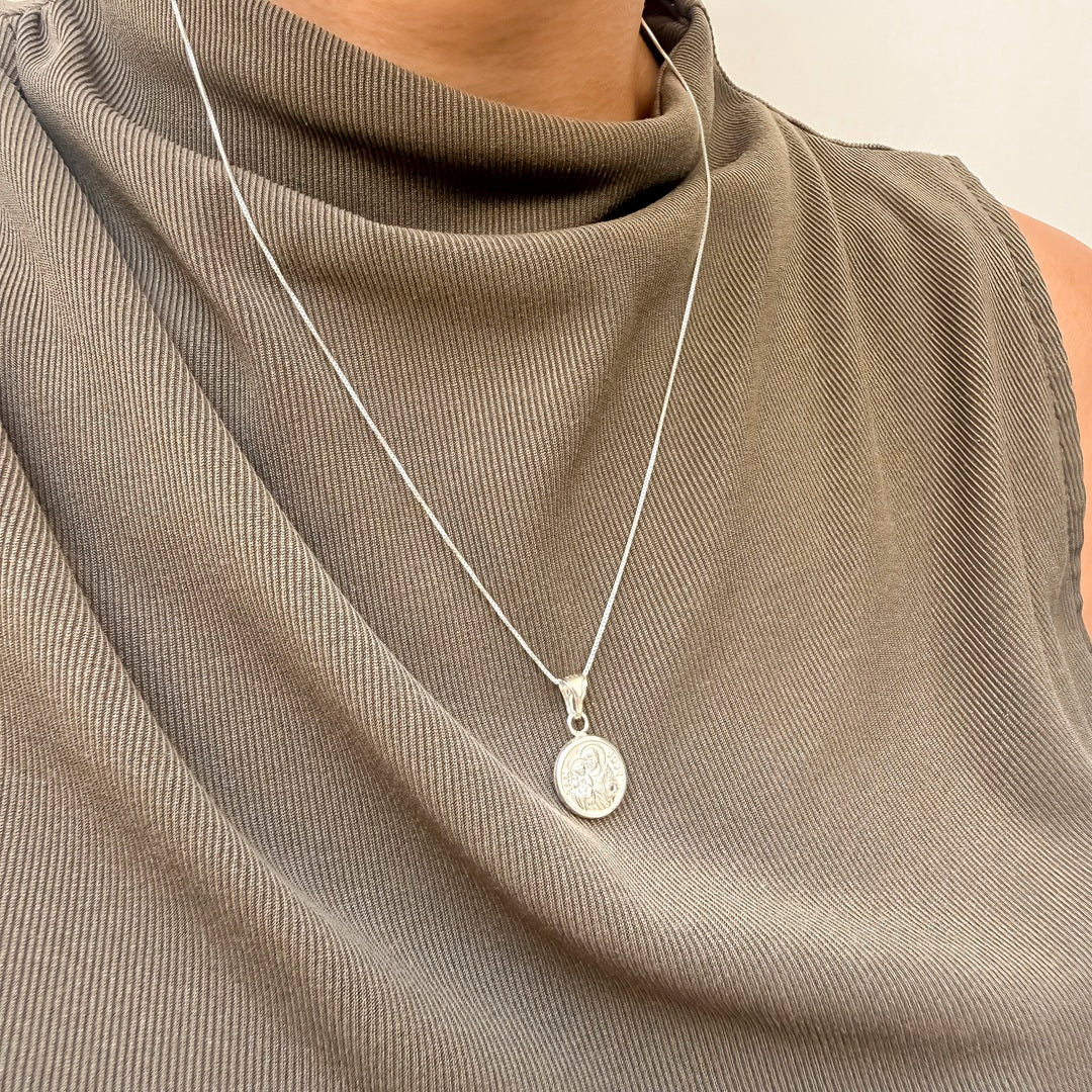 Cadena de Plata 925 con Medalla de San José – 50 cm – VII Sacramentos Colombia