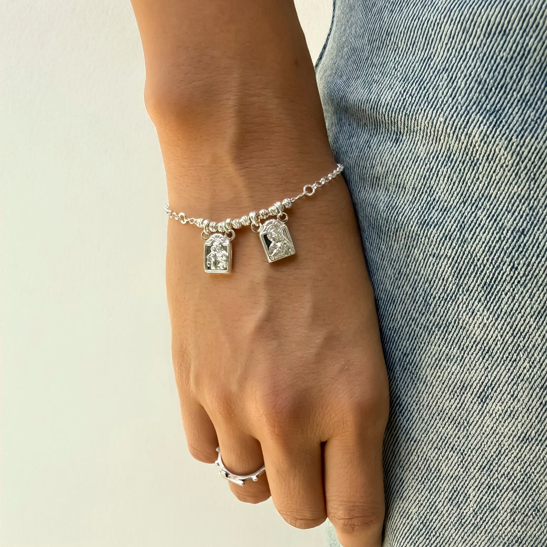 Pulsera Escapulario en Plata 925 – VII Sacramentos Colombia