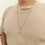 Cadena Militar Dorada con Cruz Perdón