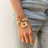 Pulsera Escapulario Beish con Mostacillas y Dijes de Fé - VII Sacramentos Colombia
