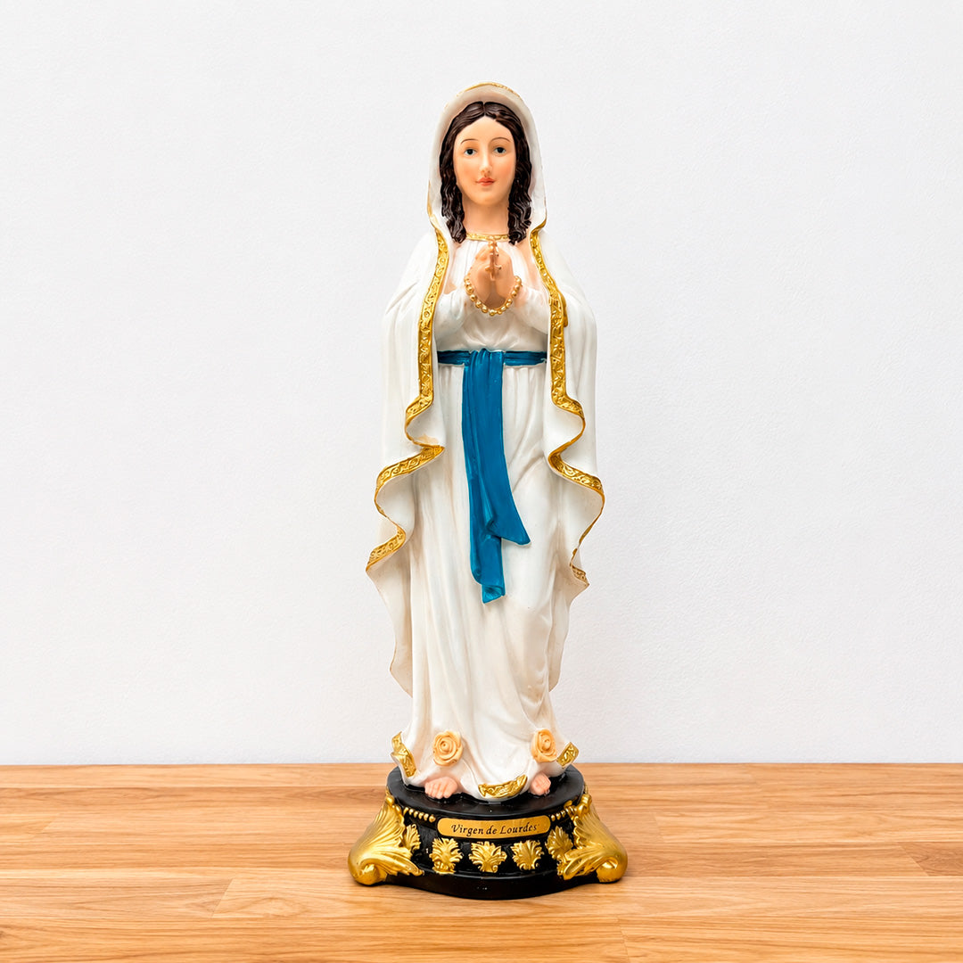 Estatua de la Virgen de Lourdes 40cm – VII Sacramentos Colombia