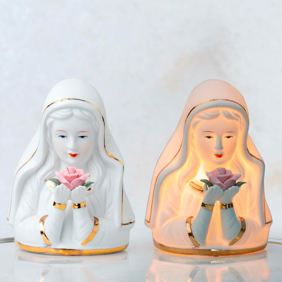 Lámpara Virgen Rosa Mística – VII Sacramentos Colombia