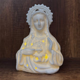 Lámpara de Porcelana Inmaculado Corazón de María (14cm) - Luz y Devoción - VII SAcramentos Colombia