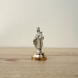 Estatua de la Virgen del Carmen en metal – figura religiosa católica para altar o decoración