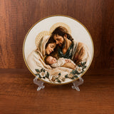 Placa decorativa con la imagen de la Sagrada Familia