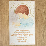 Paquete de 12 Estampas para Primera Comunión Niño con Paloma – VII Sacramentos Colombia