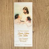 Paquete de 12 Estampas Tipo Separador para Primera Comunión Jesús con los Niños – VII Sacramentos Colombia