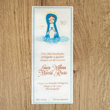 Paquete de 12 Estampas Tipo Separador para Primera Comunión Virgen Milagrosa – VII Sacramentos Colombia