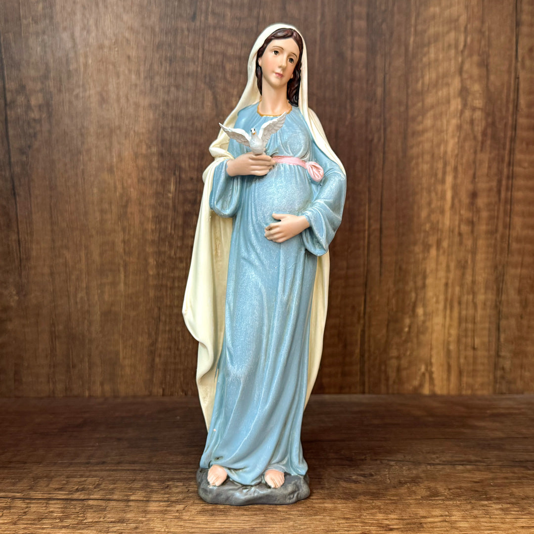 Estatua de la Virgen de la Dulce Espera con Paloma 20cm – VII Sacramentos Colombia