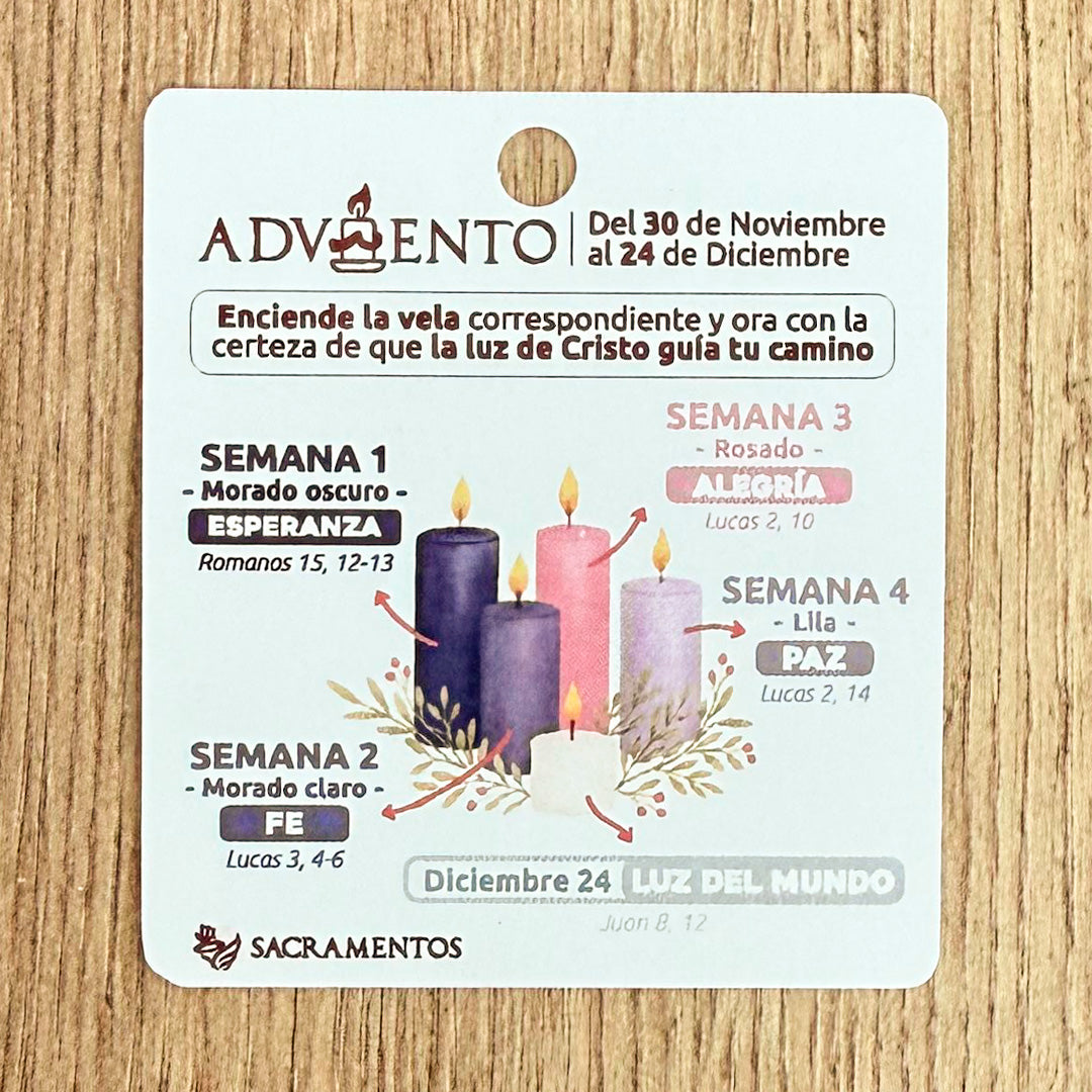 Kit de Velas de Adviento - 5 Velas Decorativas