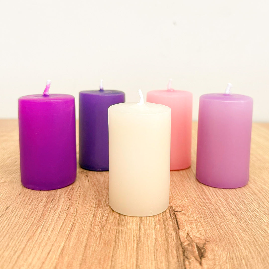 Kit de Velas de Adviento - 5 Velas Decorativas