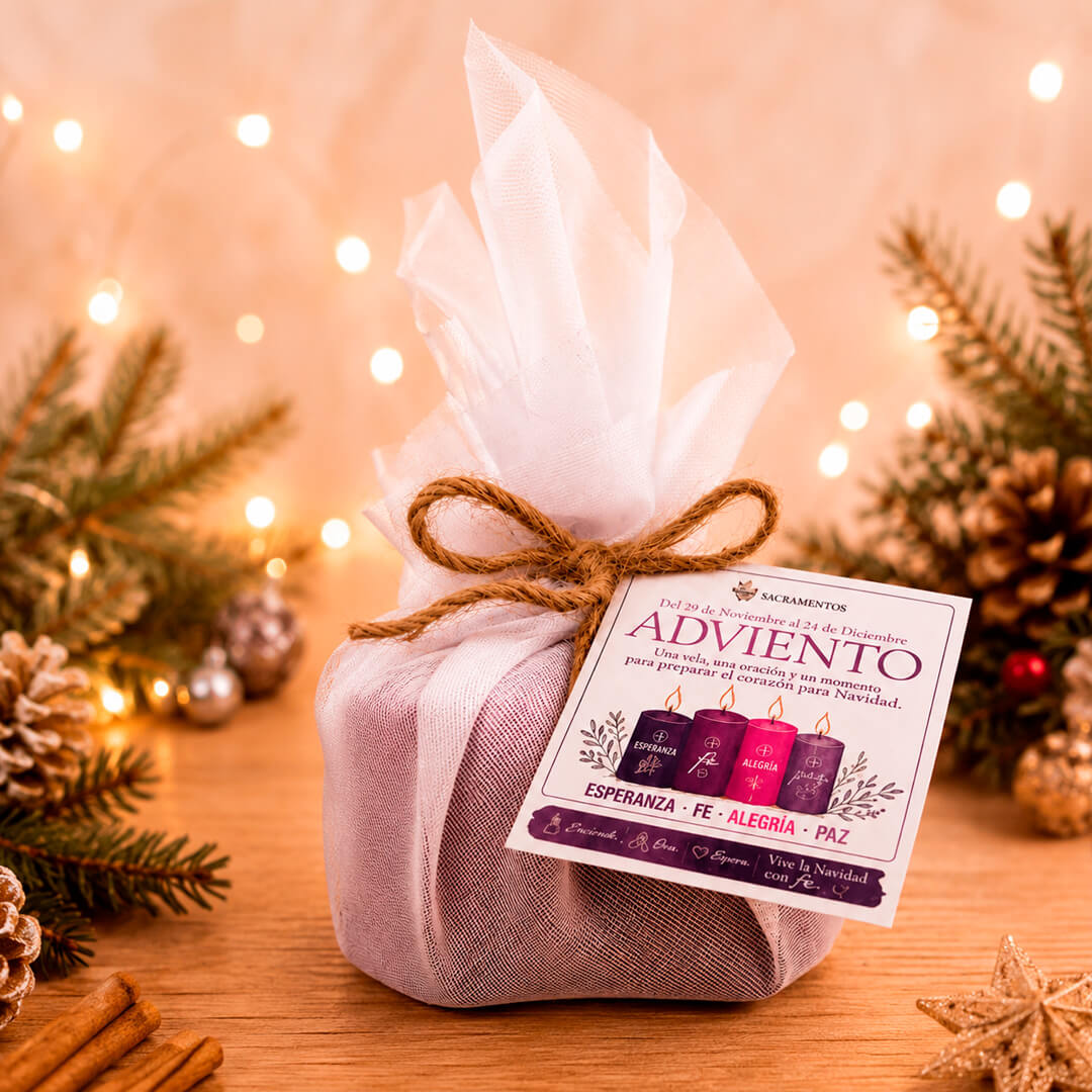 Kit de Velas de Adviento 2026 - VII Sacramentos
