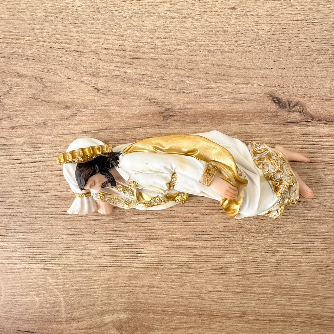 Estatua de San José Dormido Blanco 16 cm