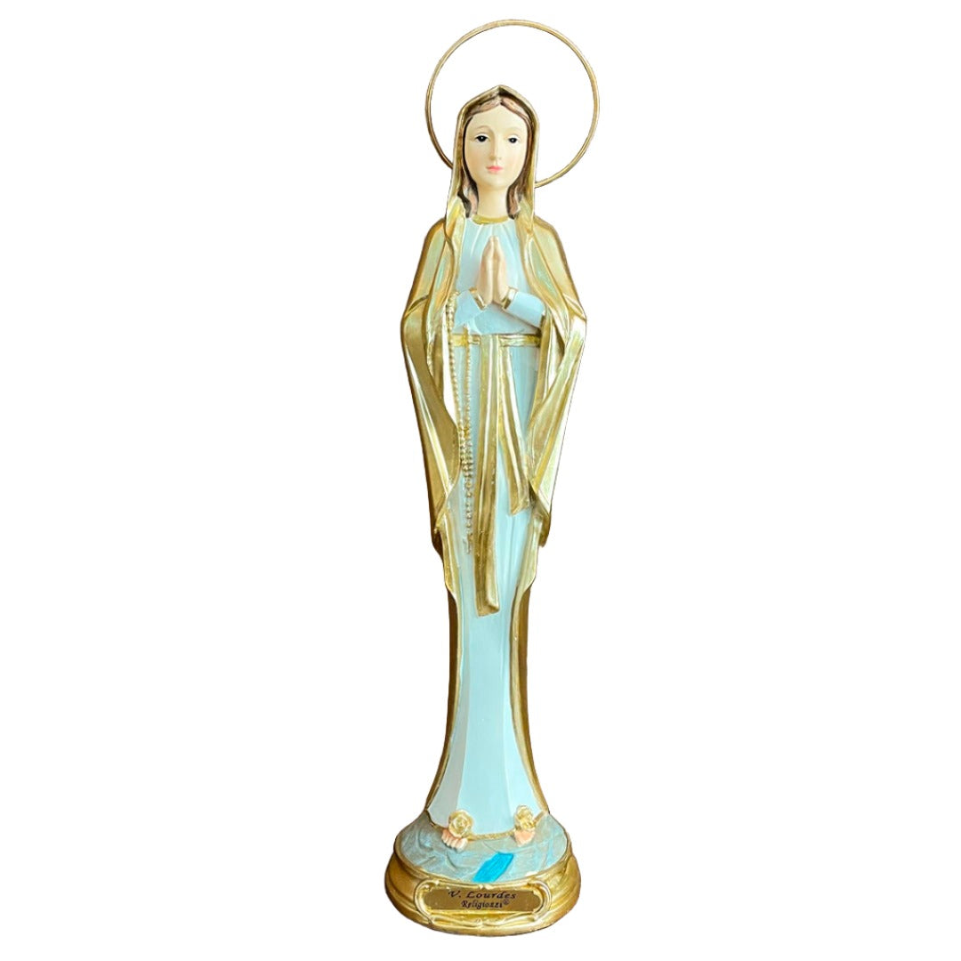 Estatua De La Virgen De Lourdes Estilizada De 30cm