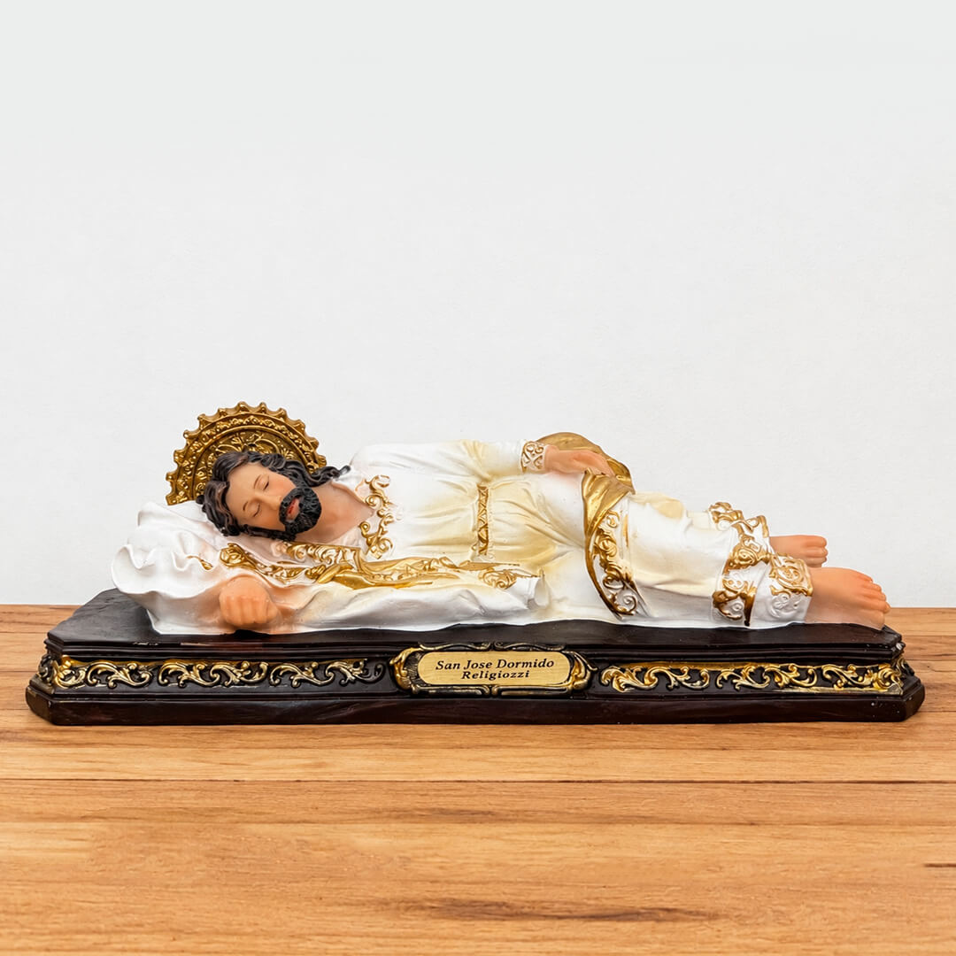 Estatua de San José Dormido Blanco 20cm 