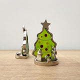 Pesebre Árbol de Navidad con Vitral Verde – 6.5 cm