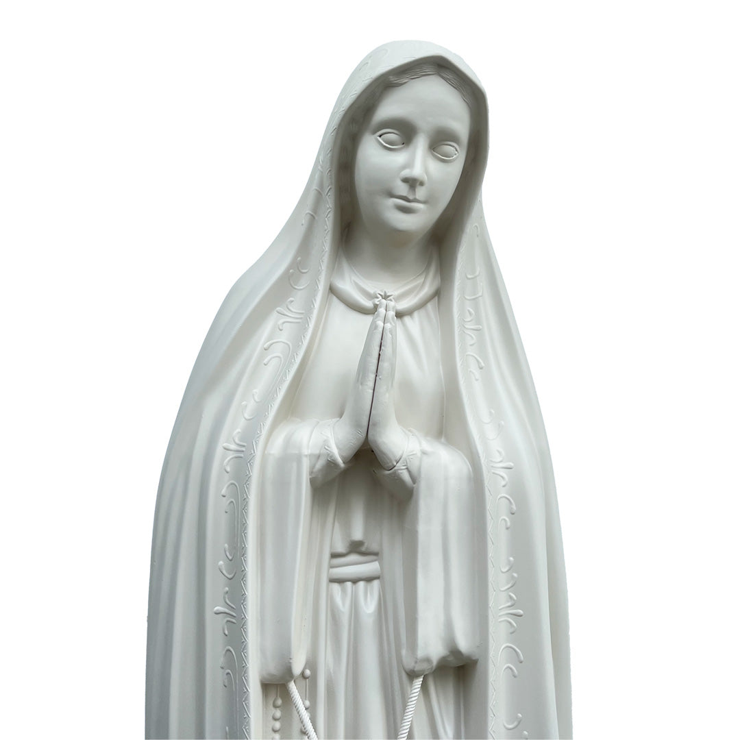 Estatua de la Virgen de Fátima Blanca Total - 105 cm (41.3”)