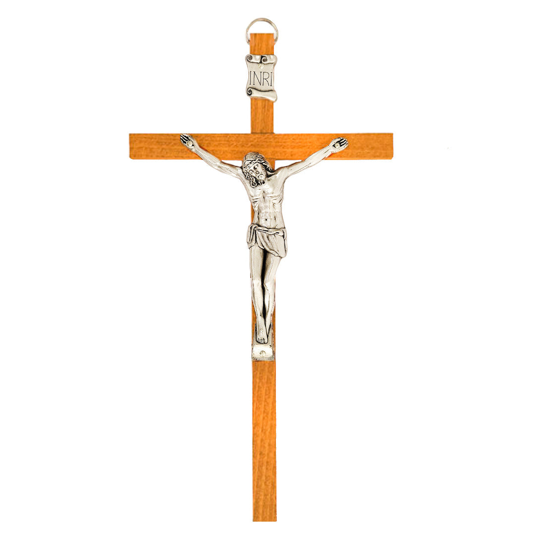 Cristo para colgar en madera 30cm