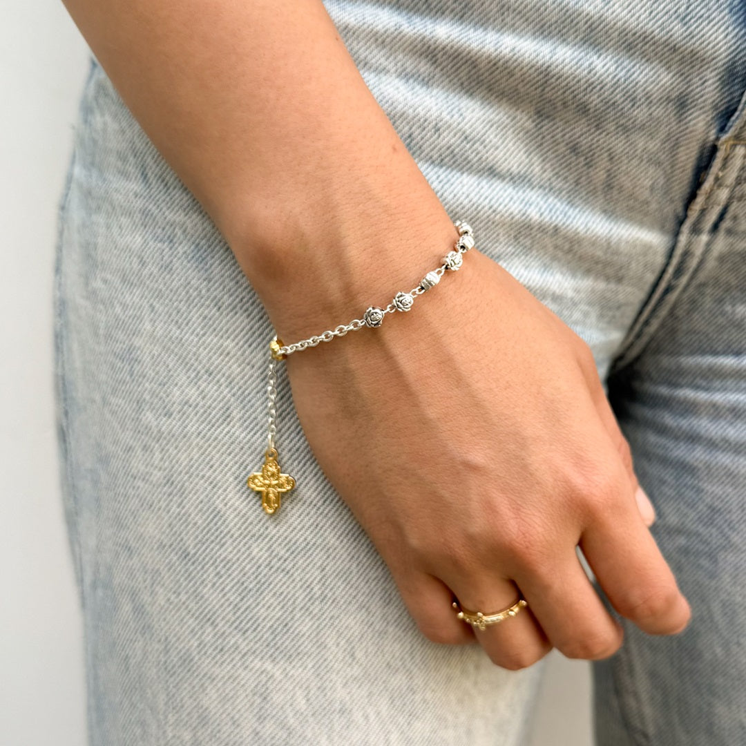Pulsera Denario Rosas Pequeña