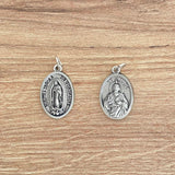 Medalla Italiana Ovalada de la Virgen de Guadalupe y San Judas