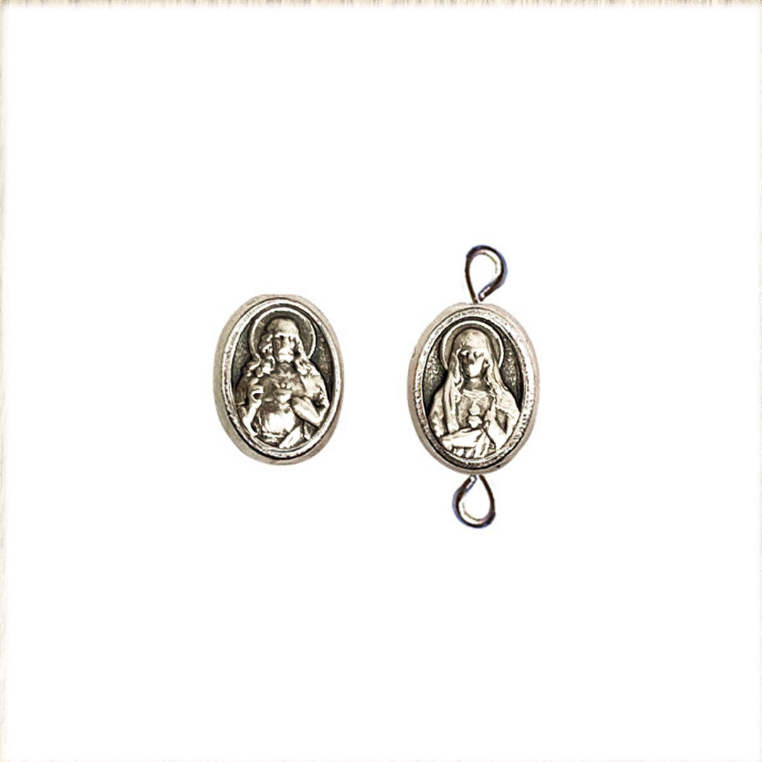 Pasador Grano x 5 Unidades: Sagrado Corazón de Jesús - Inmaculado corazón de Maria