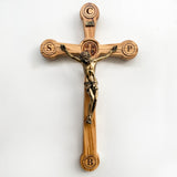Cruz de Olivo San Benito con Cuerpo en Resina  –  49 cm