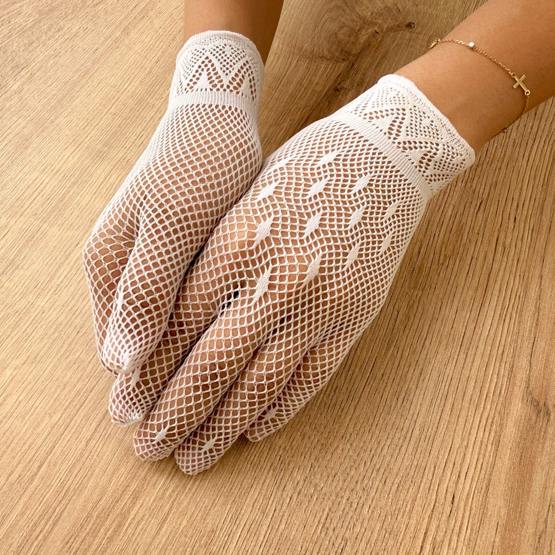 Guantes tipo media para niña de Primera Comunión