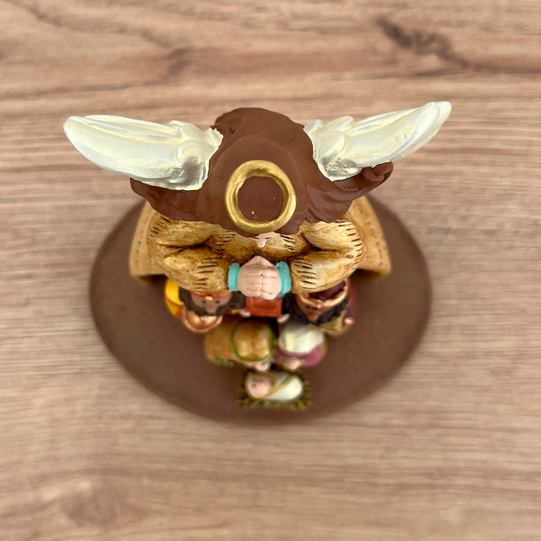 Pesebre 4 Piezas con Base de Madera