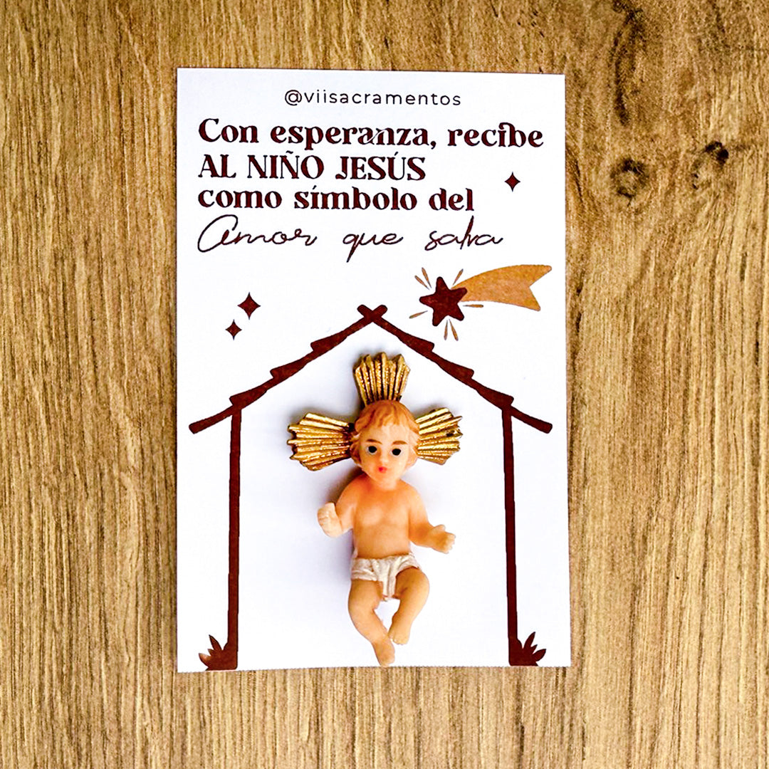 Niño Jesús con tarjeta 5 cm