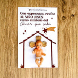 Niño Jesús con tarjeta 5 cm