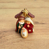 Nacimiento con Choza 8 cm – Escena del Pesebre en Colores Tradicional