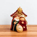 Nacimiento con Choza 7.5 cm – Escena del Pesebre en Colores Tradicional