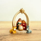 Nacimiento con Arco 8.5 cm – Escena del Pesebre en Colores Vivos