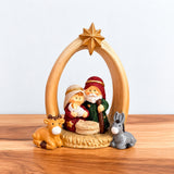 Nacimiento con Arc o 8.5 cm– Escena del Pesebre en Colores Vivos