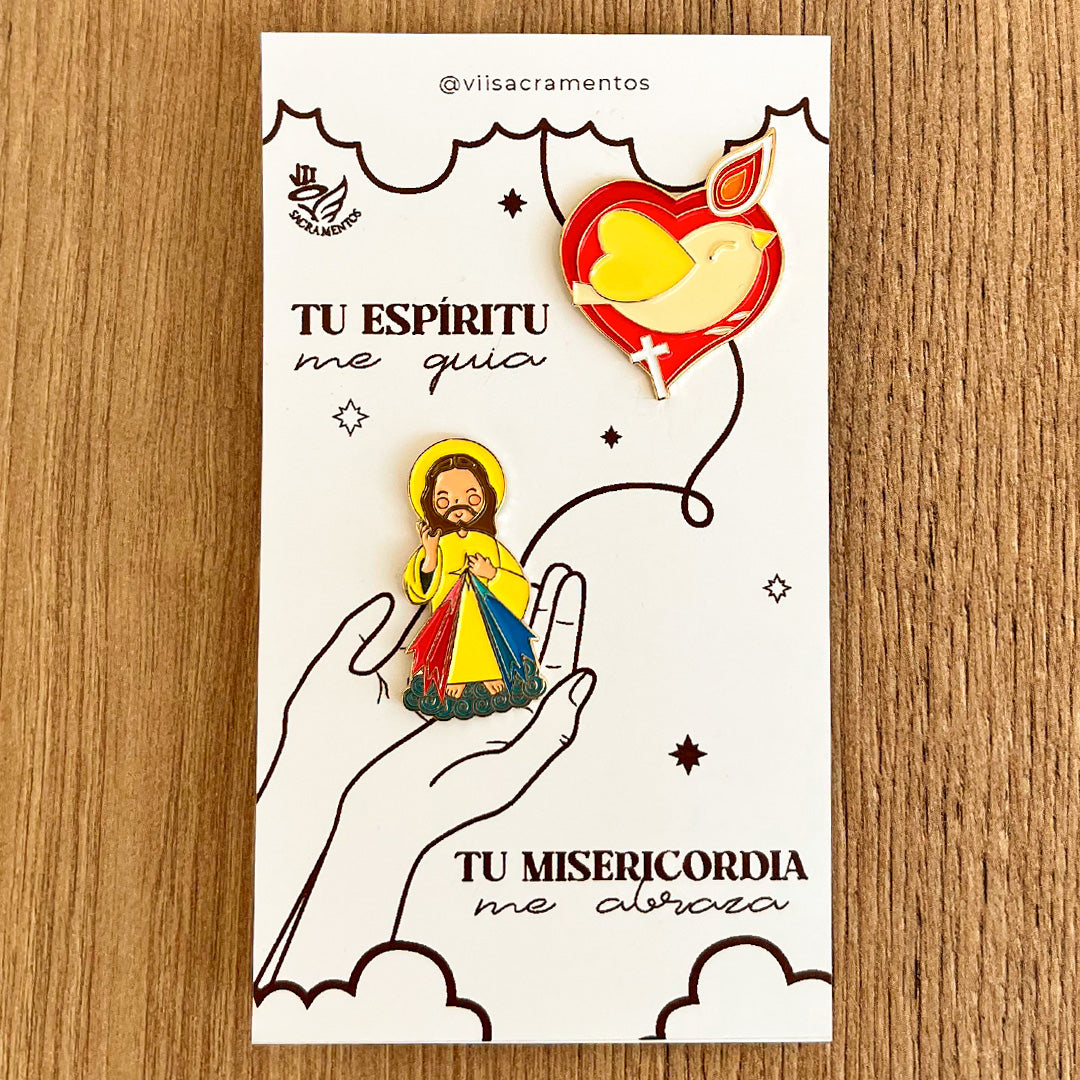 Kit de Pines “Tu Misericordia me abraza – Tu Espíritu me guía”