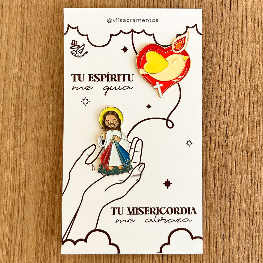 Kit de Pines “Tu Misericordia me abraza – Tu Espíritu me guía”