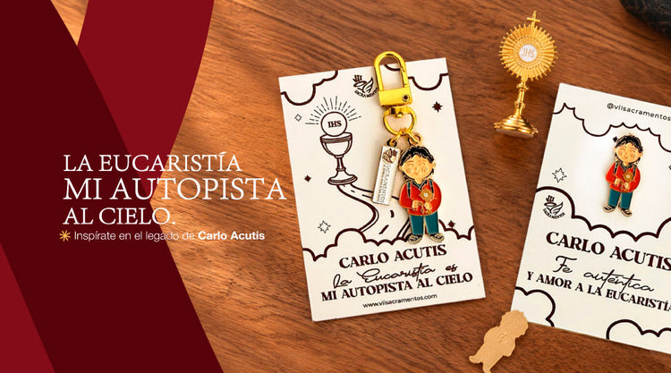 Pin y Llavero de Carlo aciti con la Custodia
