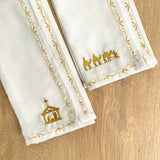 Set x 2 Servilletas en Tela – Nacimiento Bordado