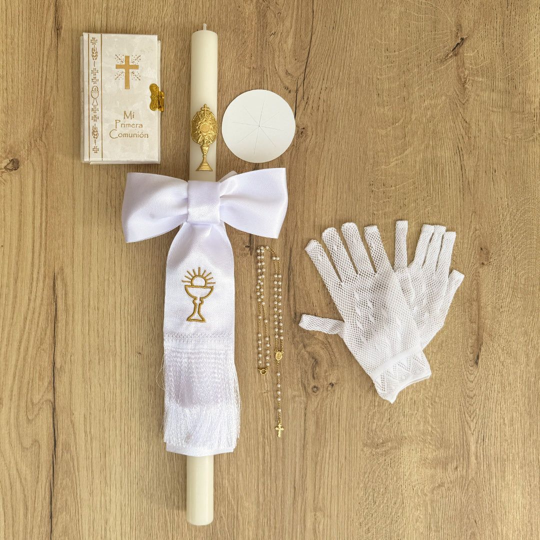Kit de Accesorios para Niña de primera comunión, con Libro Misal tipo español - VII Sacramentos Colombia