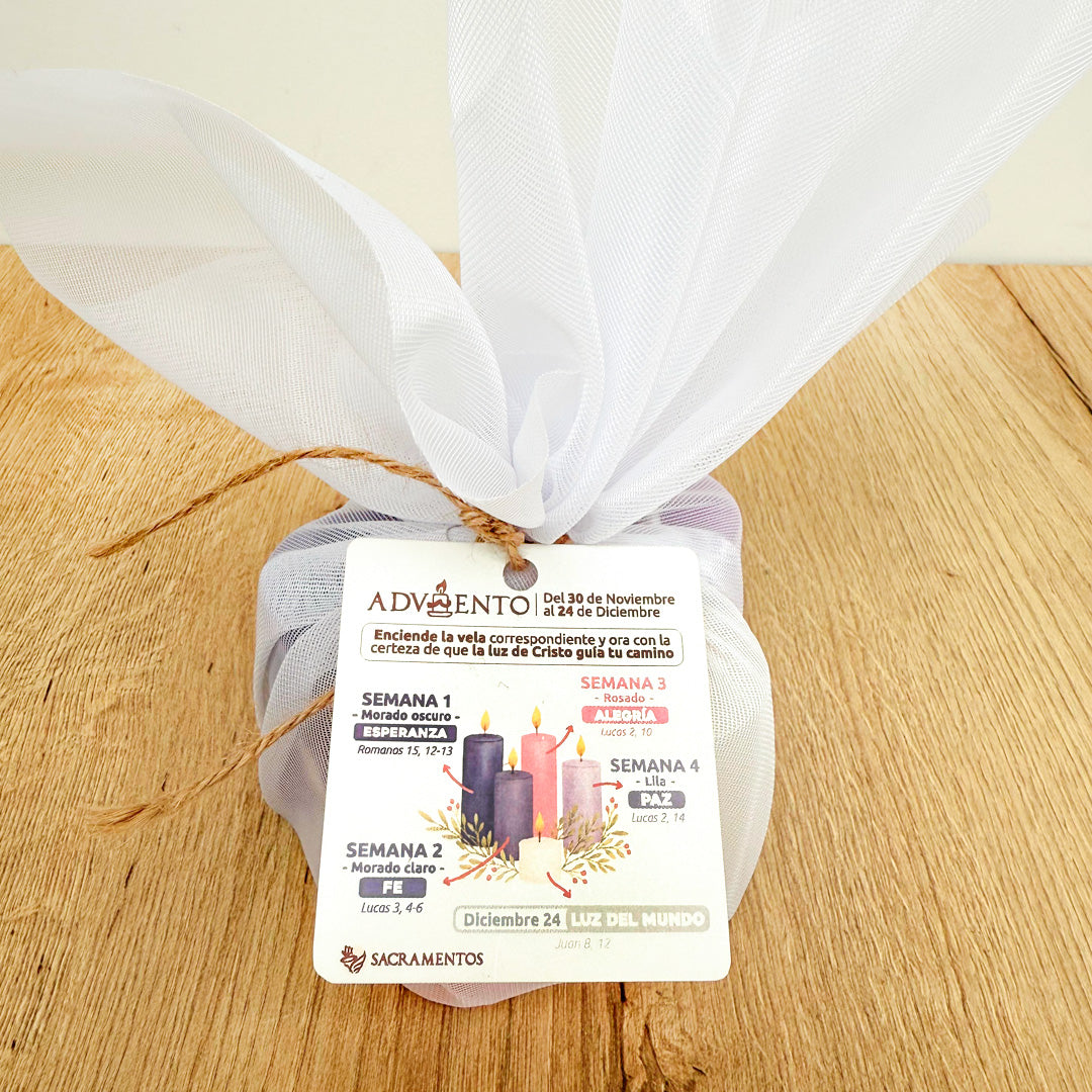 Kit de Velas de Adviento - 5 Velas Decorativas