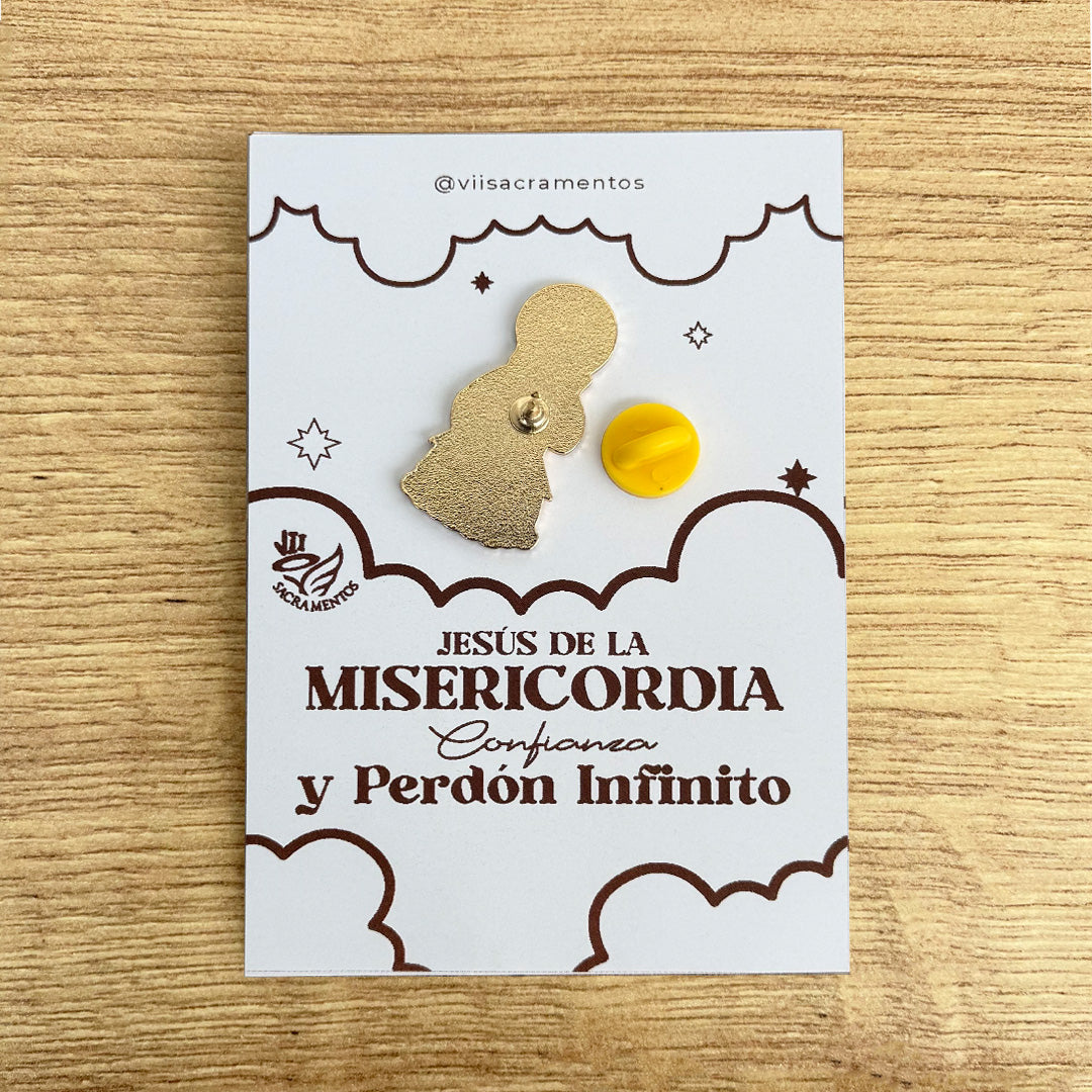 Pines Metálico Jesús de la Divina Misericordia – VII Sacramentos Colombia